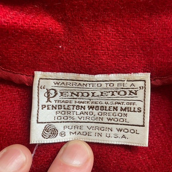 Vintage Pendleton Red Woolen Cape OS - Picture 2 of 9